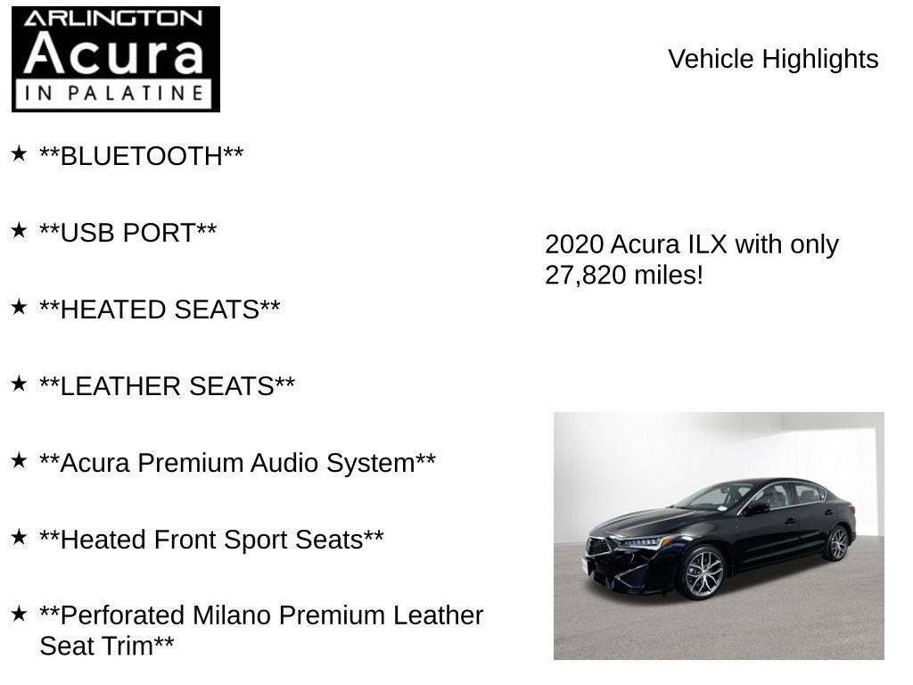 2020 Acura ILX with Premium