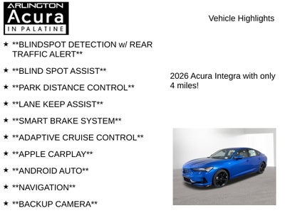 2026 Acura Integra FWD A-Spec with Technology