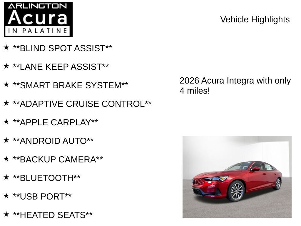 2026 Acura Integra FWD