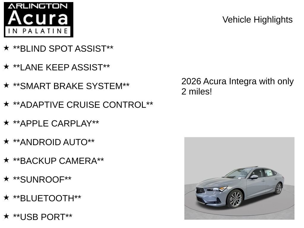 2026 Acura Integra FWD