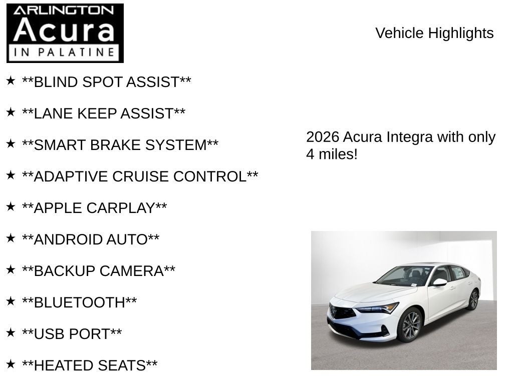 2026 Acura Integra FWD