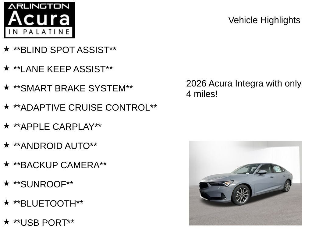 2026 Acura Integra FWD