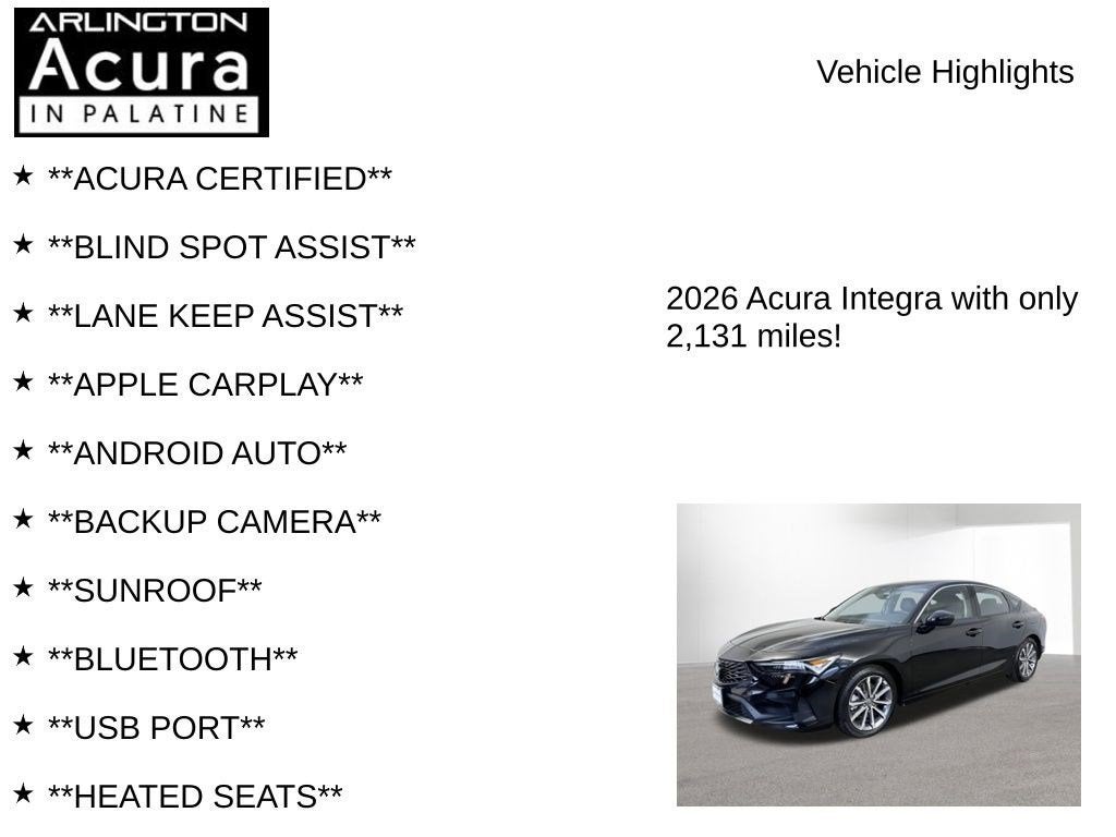 2026 Acura Integra CVT