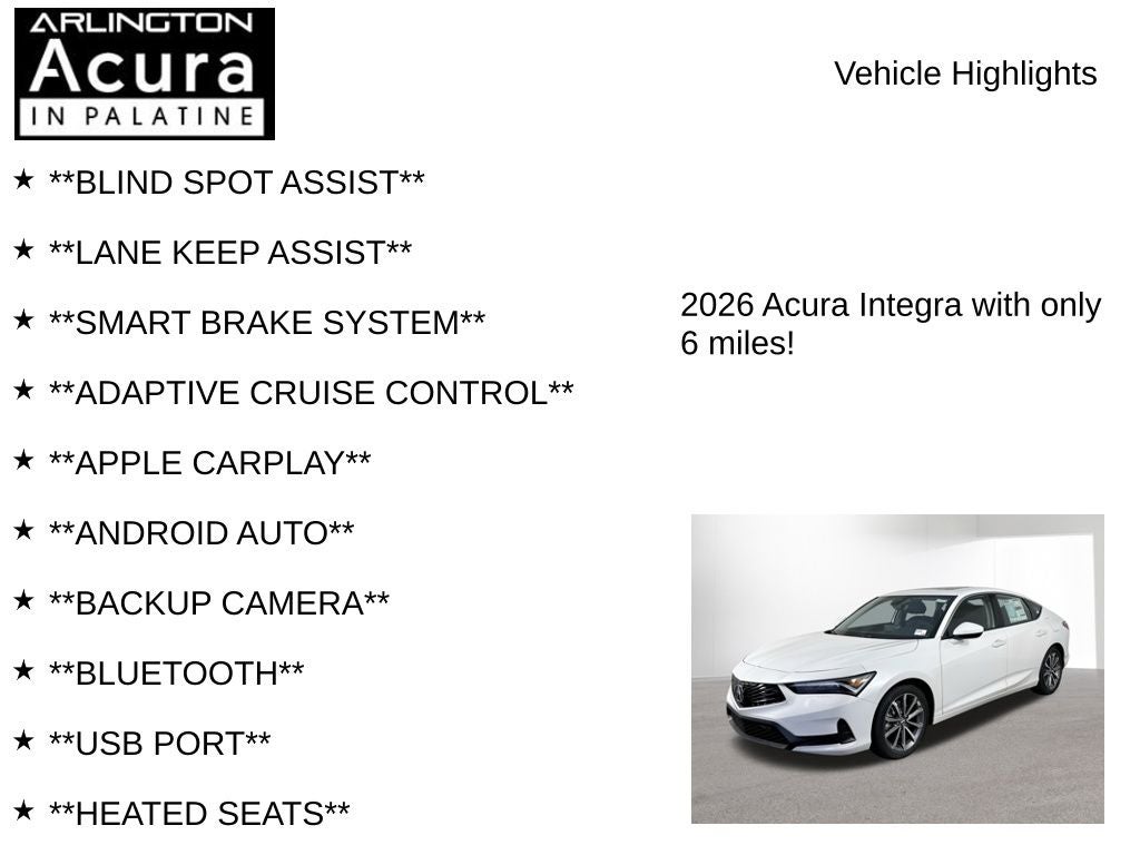 2026 Acura Integra FWD