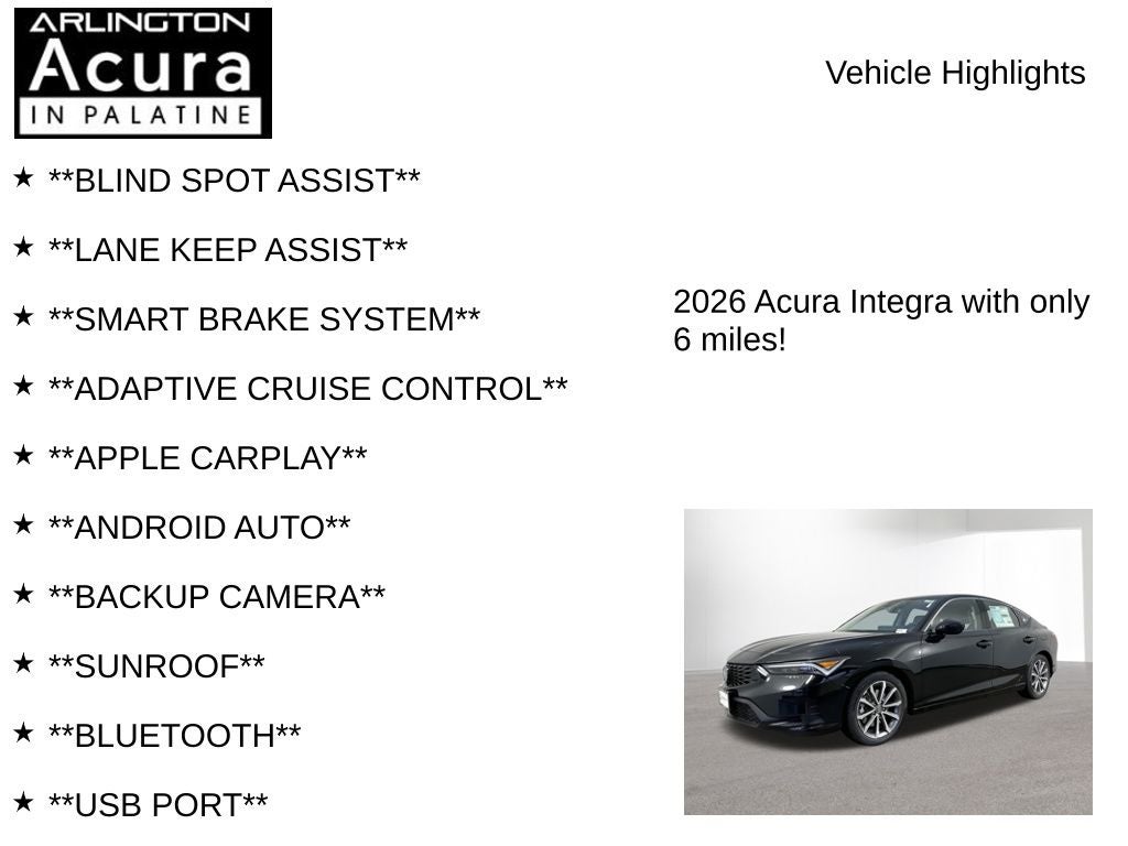 2026 Acura Integra FWD