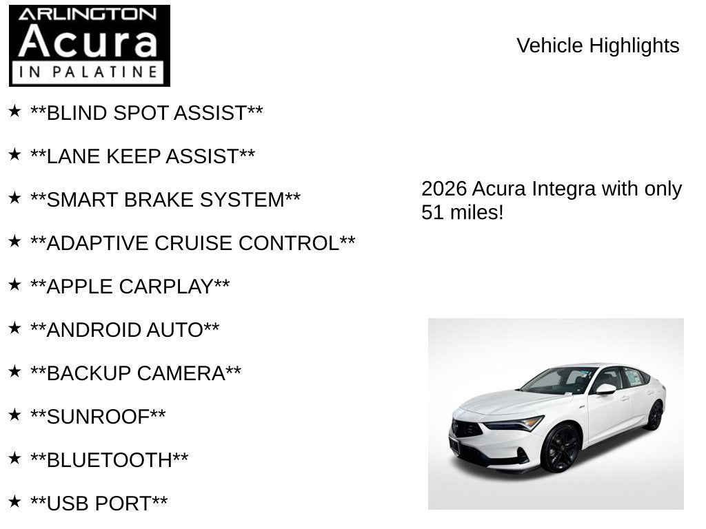 2026 Acura Integra FWD A-Spec