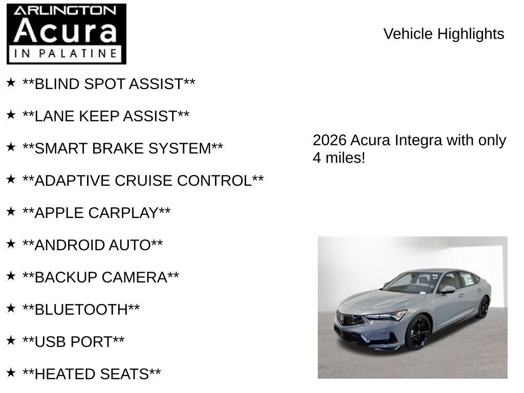2026 Acura Integra FWD A-Spec