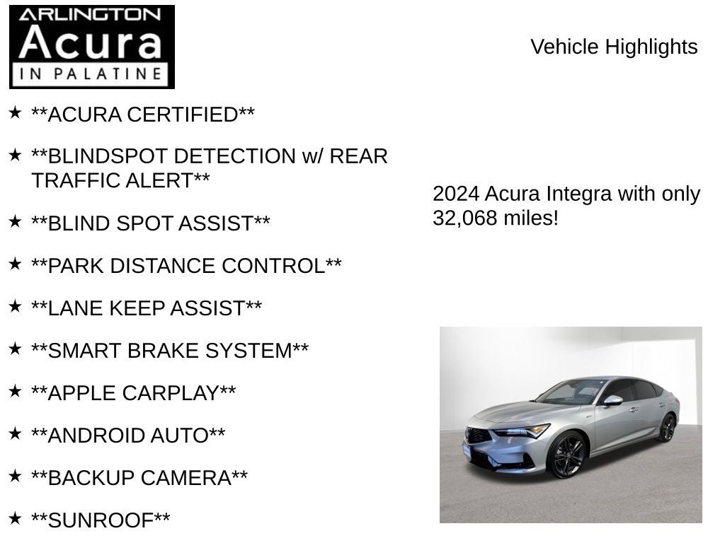 2024 Acura Integra w/A-Spec Package