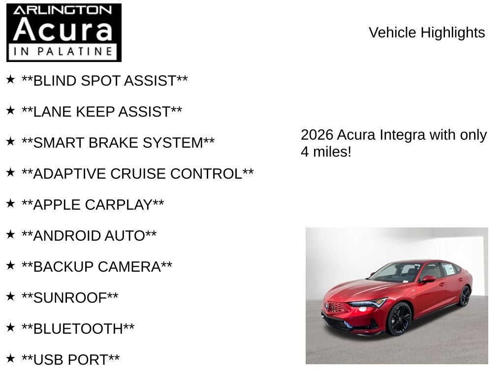 2026 Acura Integra FWD A-Spec