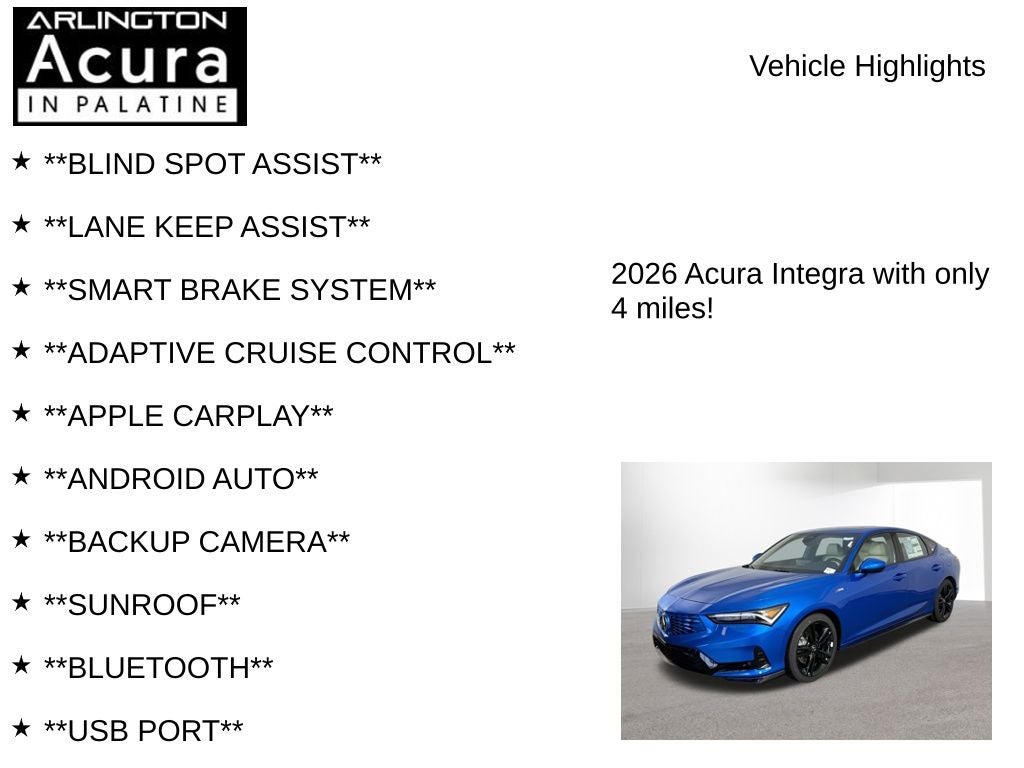 2026 Acura Integra FWD A-Spec
