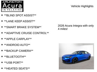 2026 Acura Integra FWD A-Spec with Technology