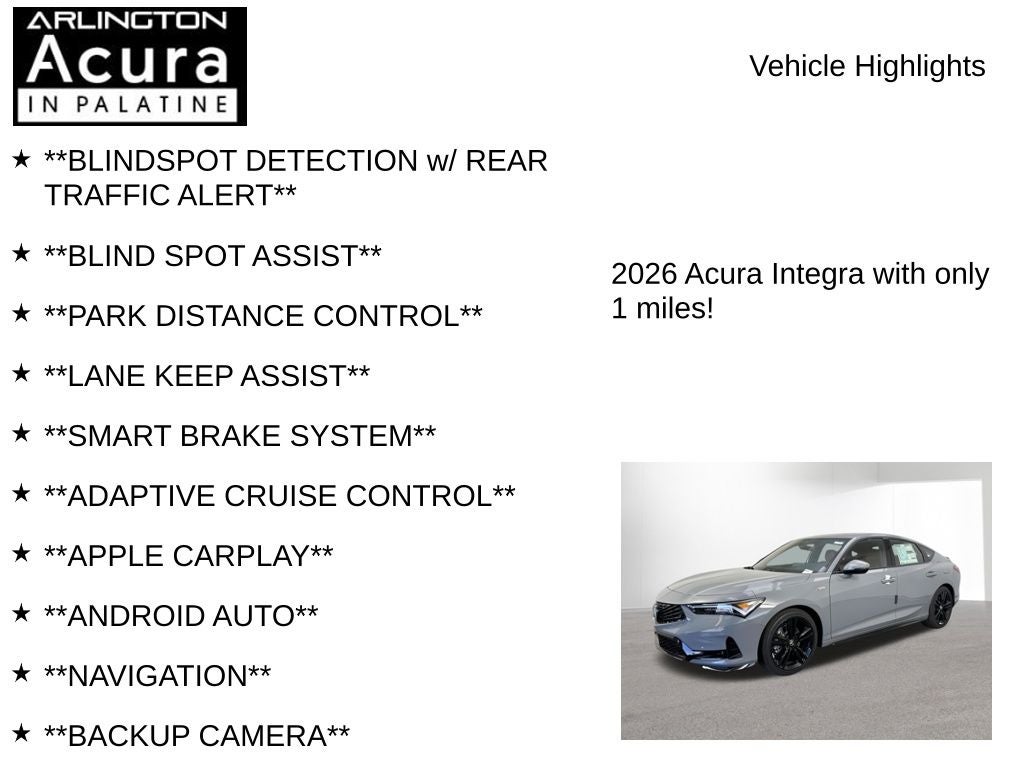 2026 Acura Integra FWD A-Spec with Technology