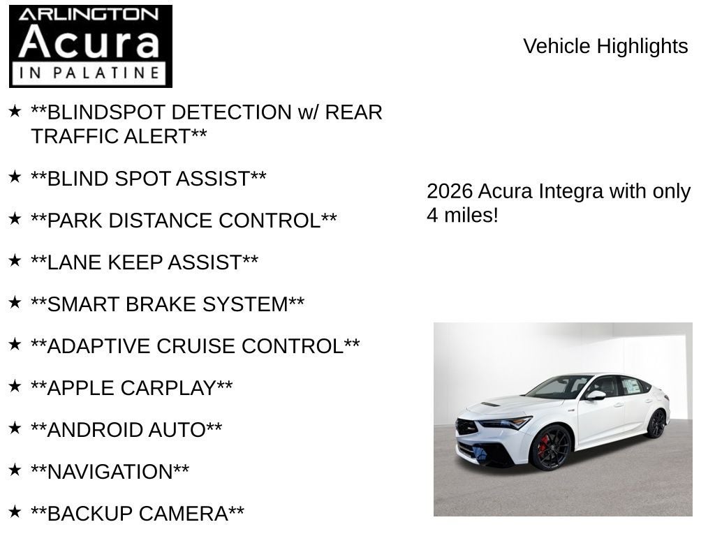 2026 Acura Integra FWD TYPE S