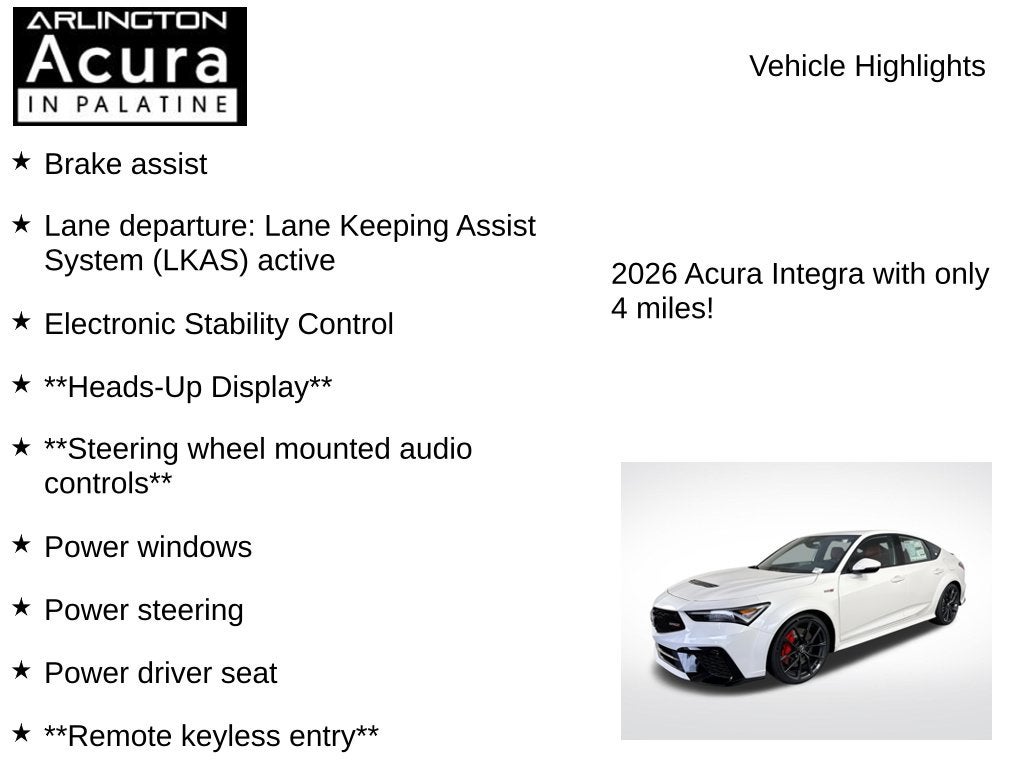 2026 Acura Integra FWD TYPE S