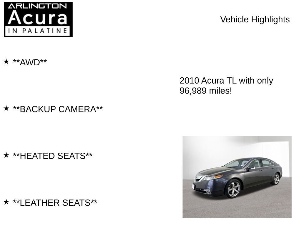 2010 Acura TL 4dr Sdn SH-AWD