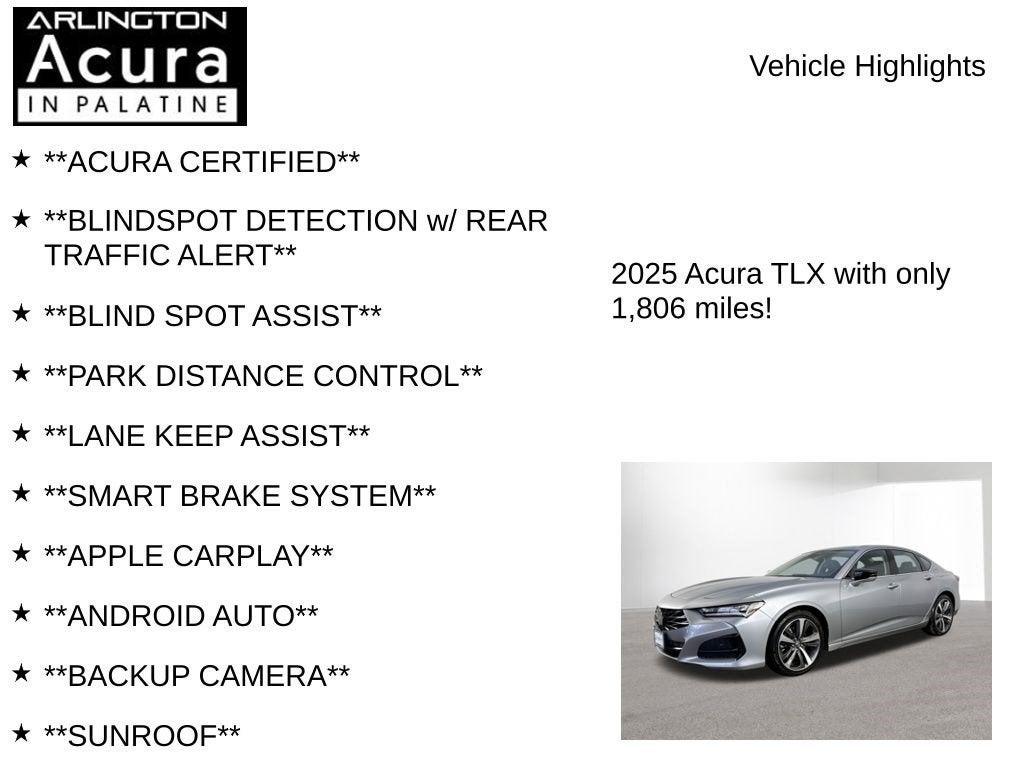 2025 Acura TLX TECH