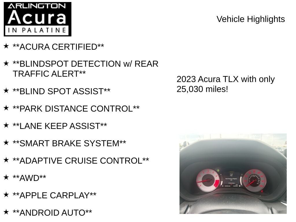 2023 Acura TLX w/A-Spec Package
