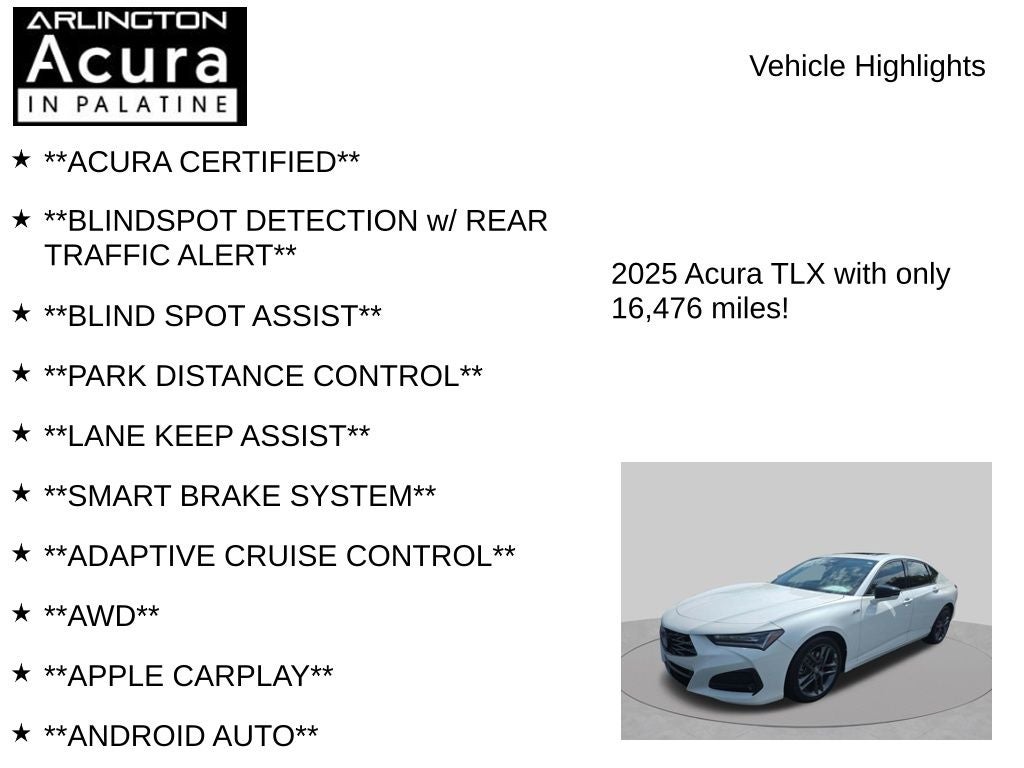 2025 Acura TLX w/A-Spec Package