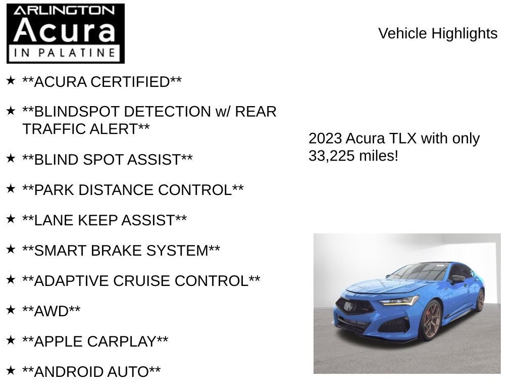 2023 Acura TLX Type S PMC Edition