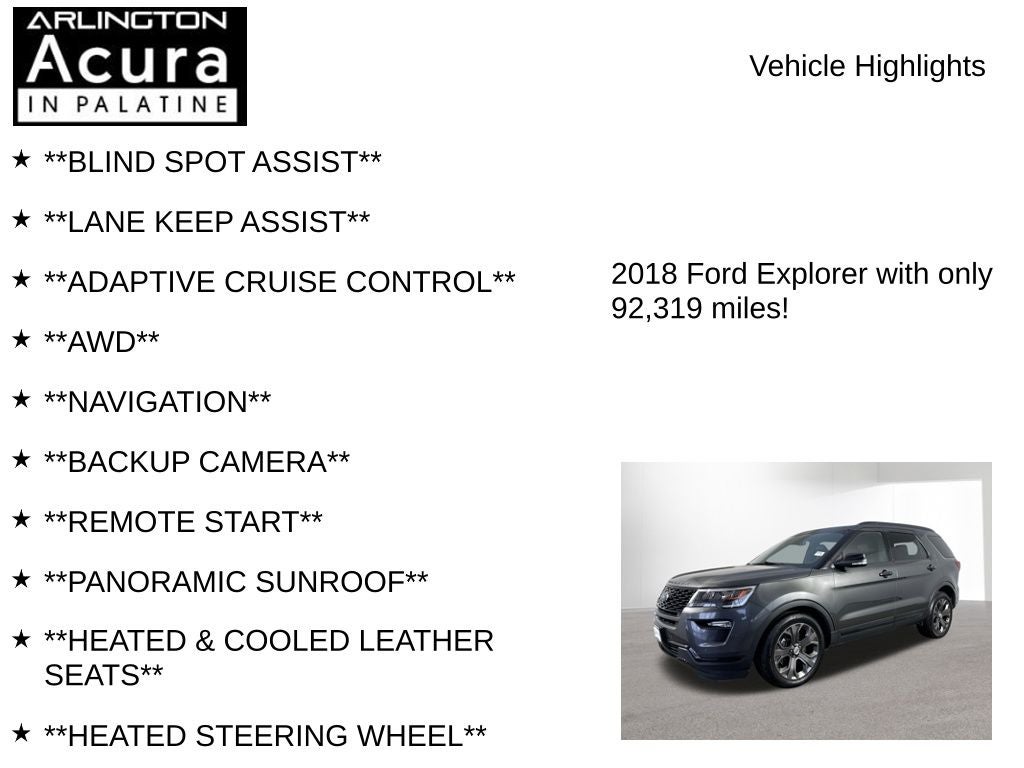 2018 Ford Explorer Sport
