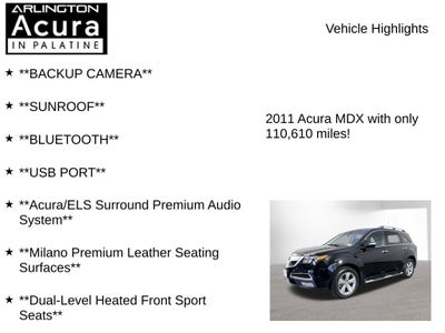 2011 Acura MDX Tech Pkg