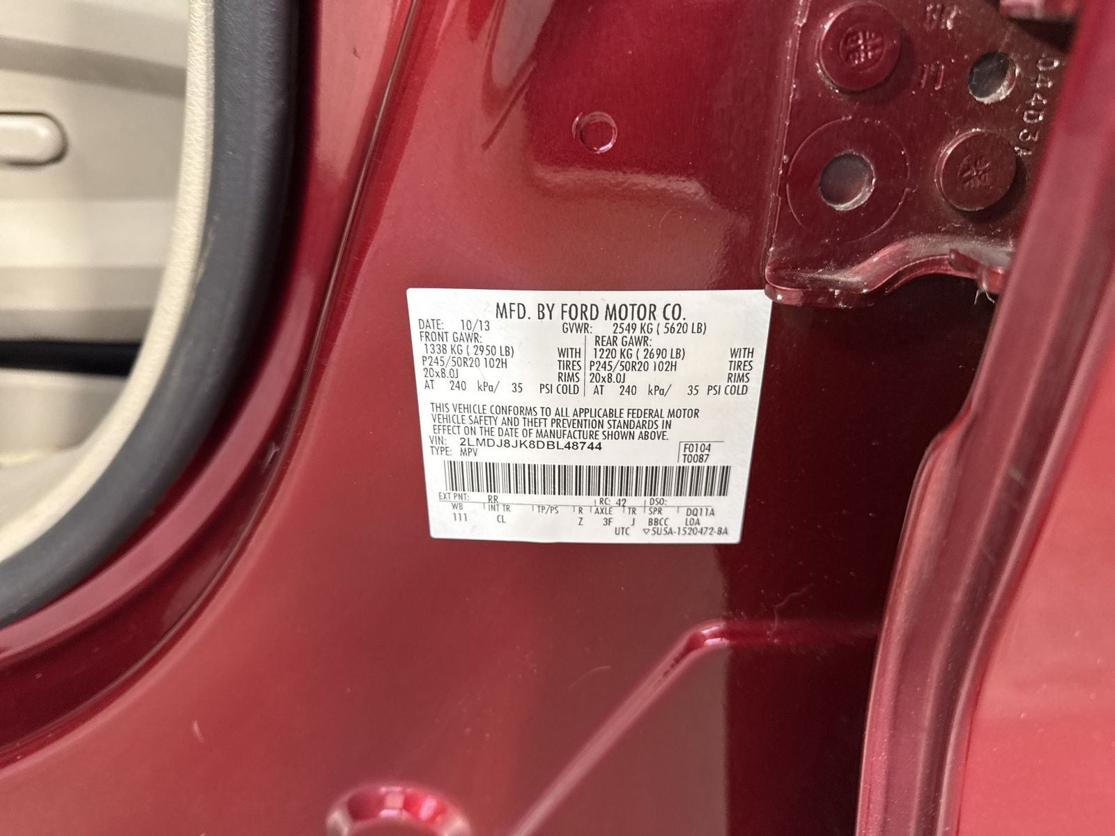2013 Lincoln MKX AWD 4dr