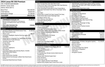 2024 Lexus RX RX 350