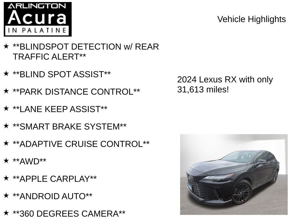 2024 Lexus RX RX 350