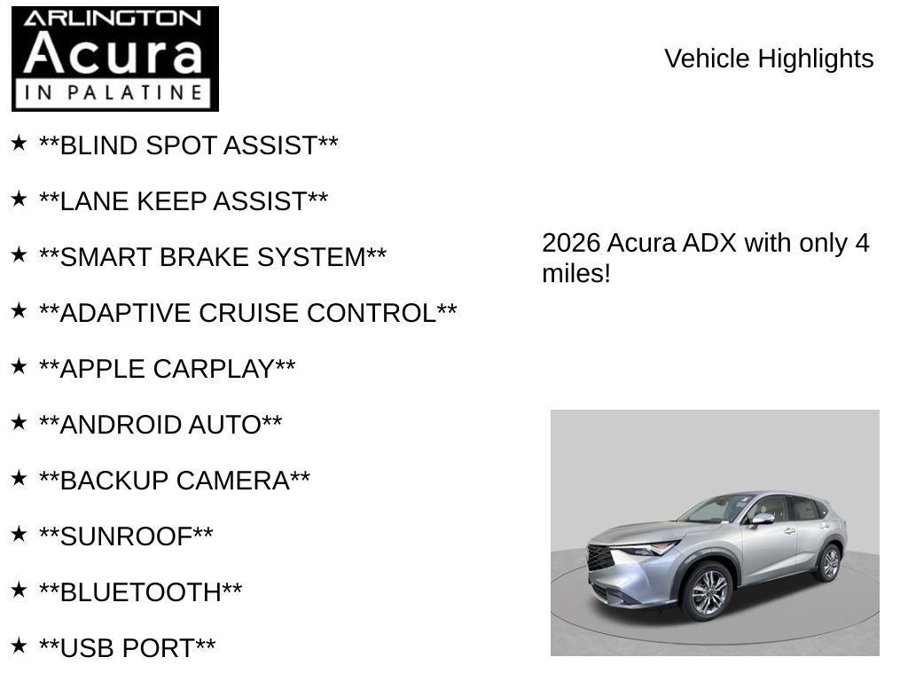 2026 Acura ADX FWD
