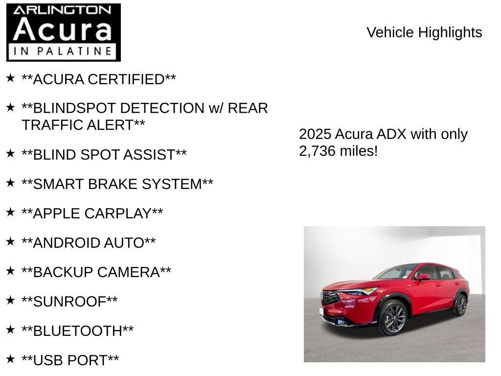 2025 Acura ADX FWD A-SPEC