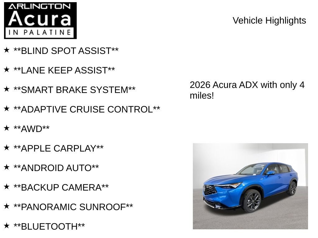 2026 Acura ADX A-Spec AWD