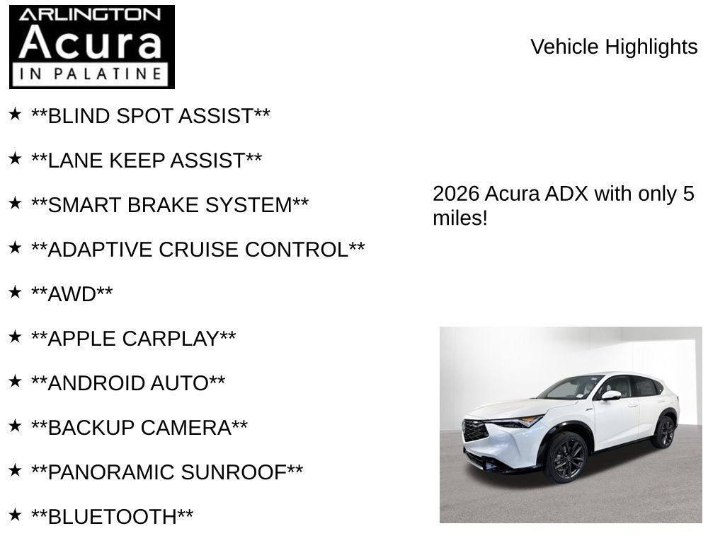 2026 Acura ADX A-Spec AWD