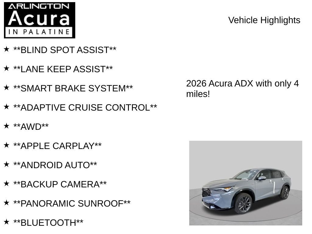 2026 Acura ADX w/A-Spec Package