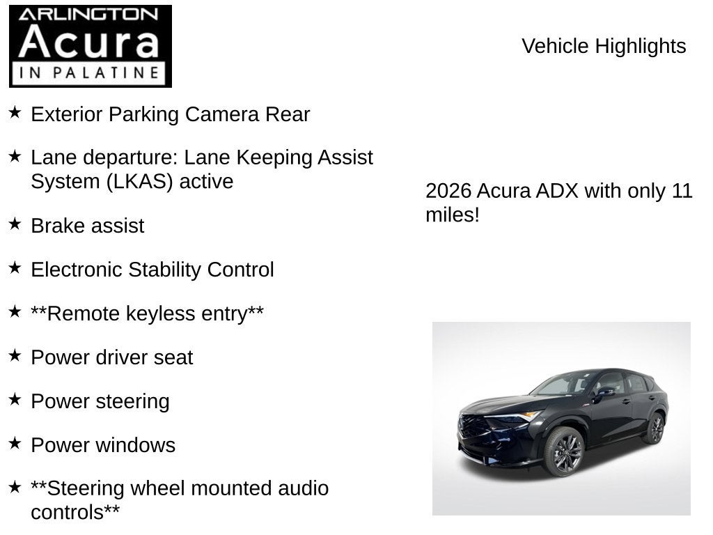 2026 Acura ADX A-Spec AWD