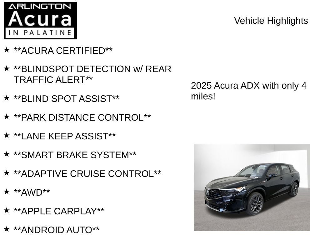 2025 Acura ADX w/A-Spec Package