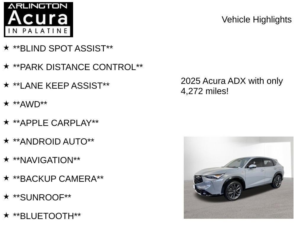 2025 Acura ADX AWD A-SPEC