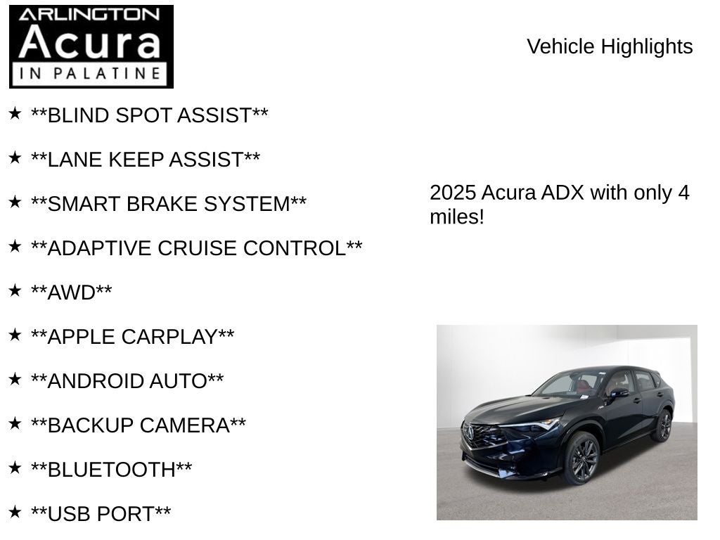 2025 Acura ADX AWD A-SPEC