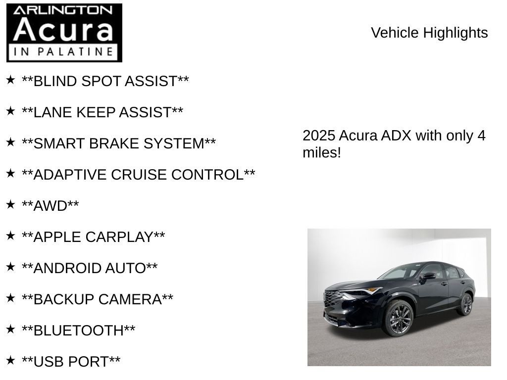2025 Acura ADX AWD A-SPEC