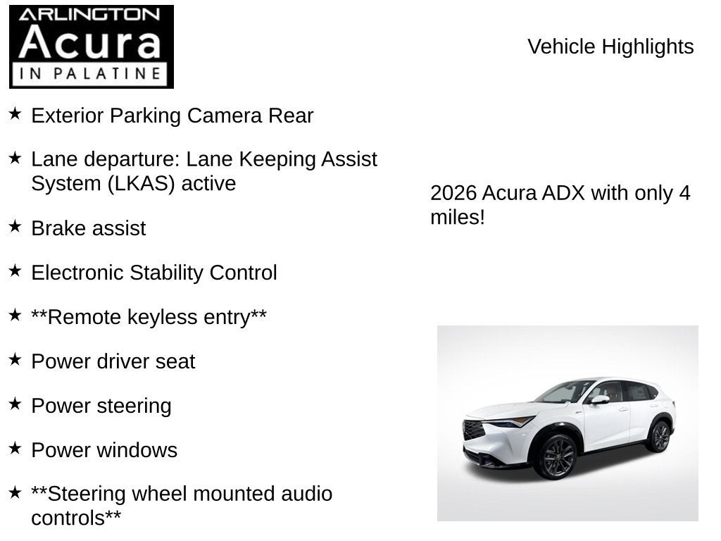 2026 Acura ADX A-Spec AWD