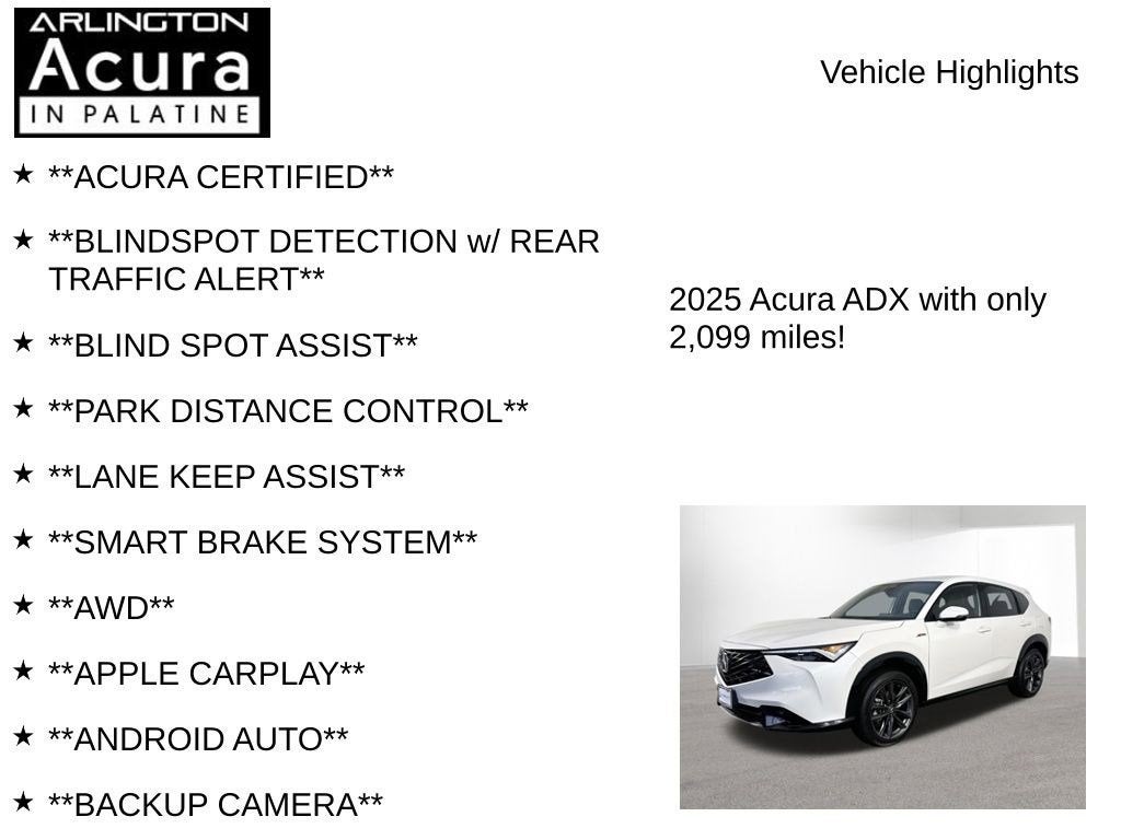 2025 Acura ADX AWD A-SPEC