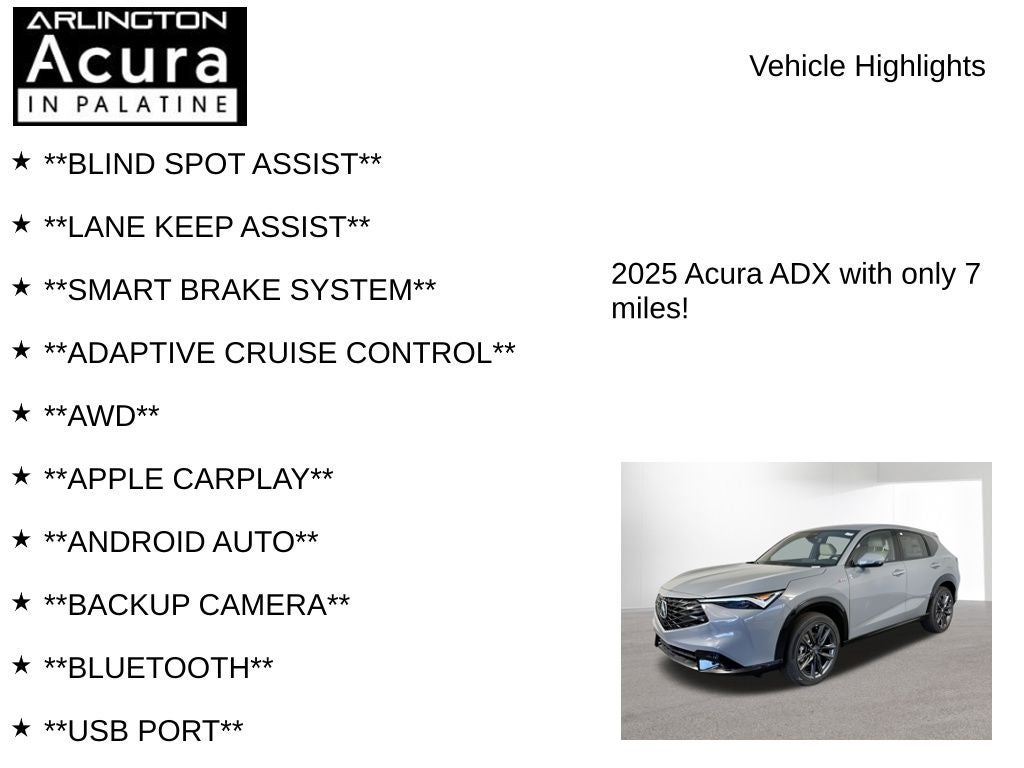 2025 Acura ADX AWD A-SPEC