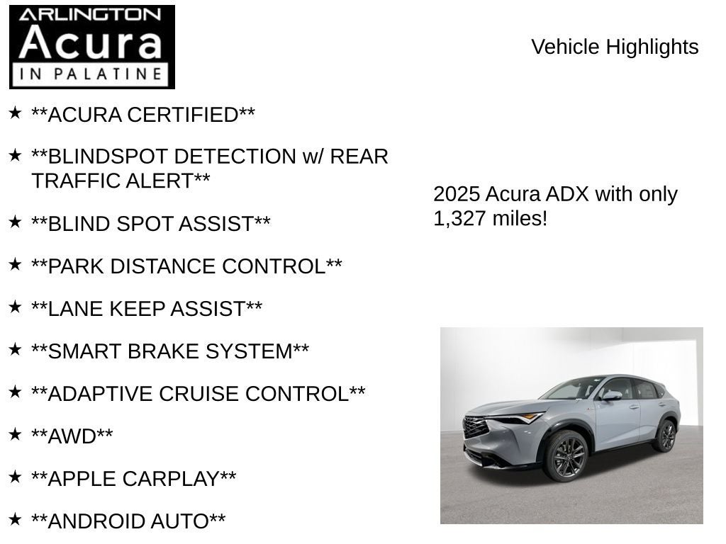 2025 Acura ADX w/A-Spec Package