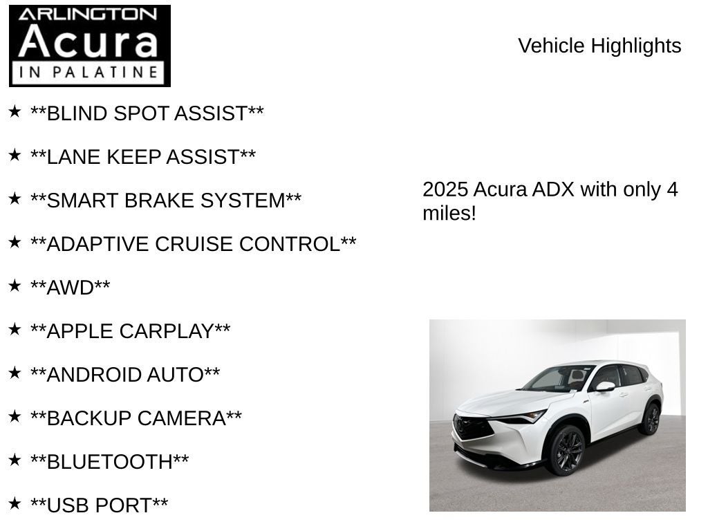 2025 Acura ADX AWD A-SPEC