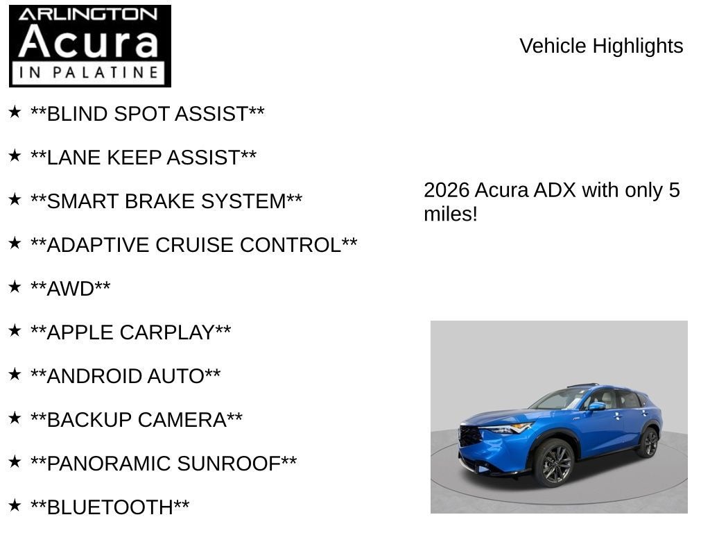 2026 Acura ADX A-Spec AWD