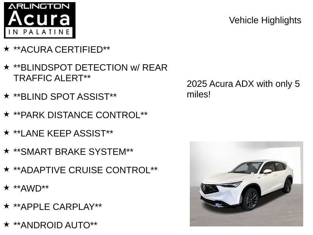 2025 Acura ADX w/A-Spec Package