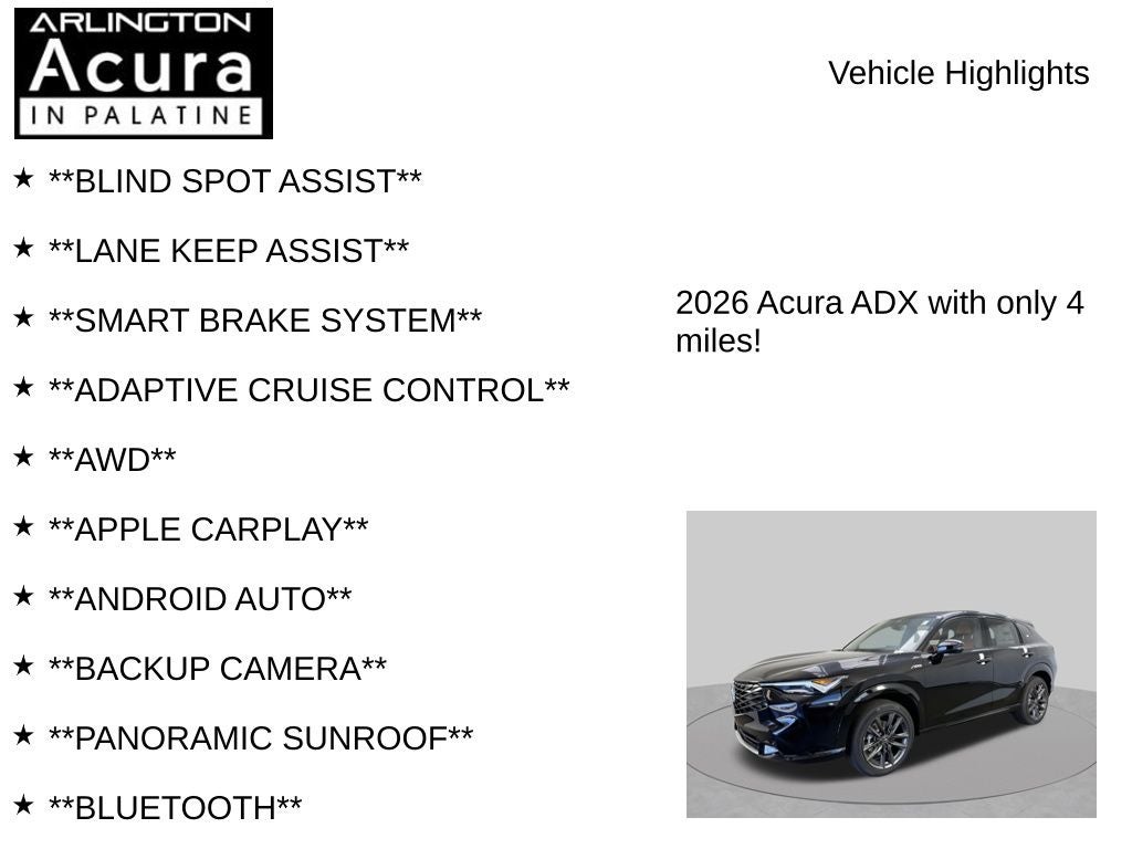 2026 Acura ADX w/A-Spec Package