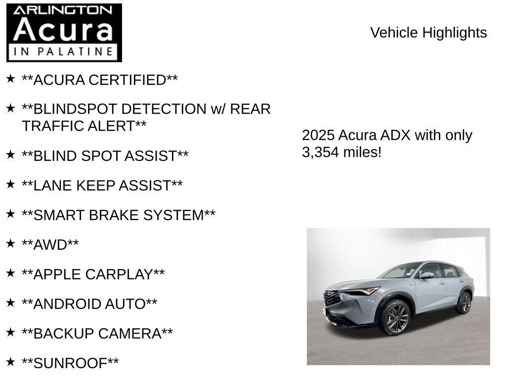 2025 Acura ADX AWD A-SPEC
