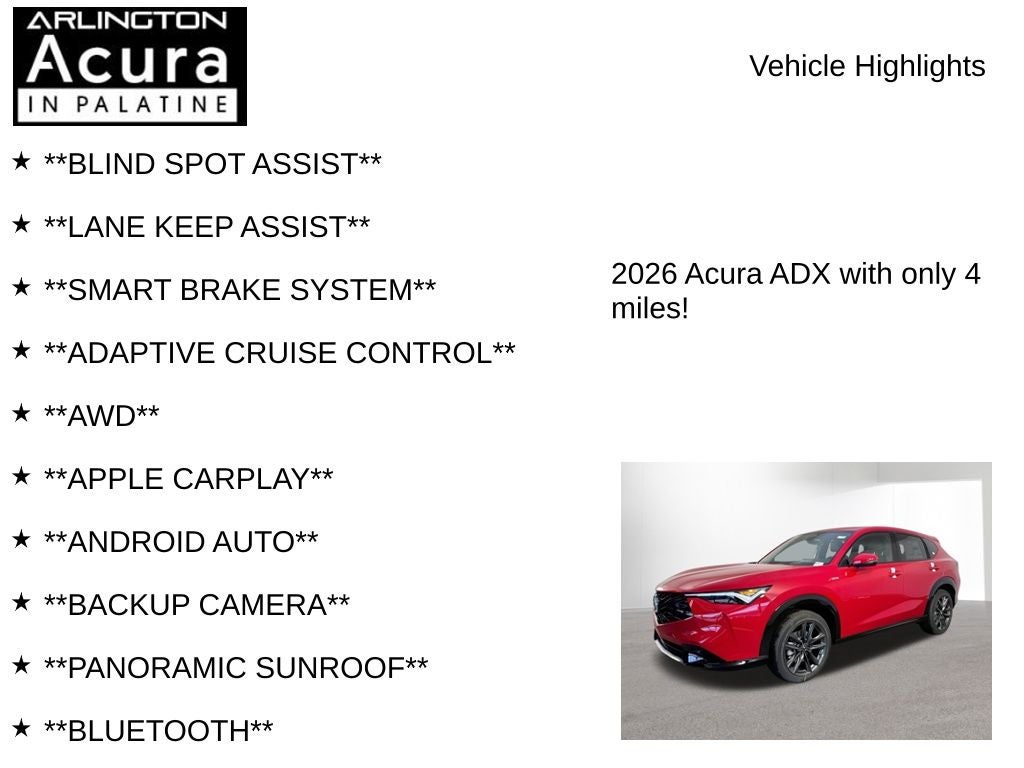 2026 Acura ADX A-Spec AWD