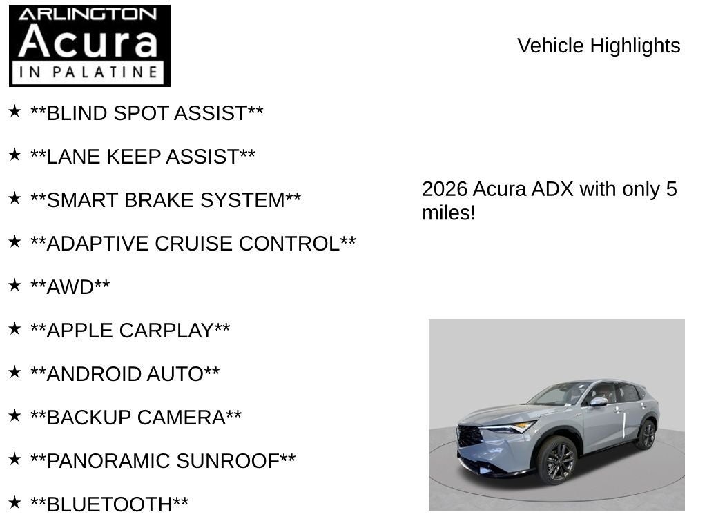 2026 Acura ADX A-Spec AWD
