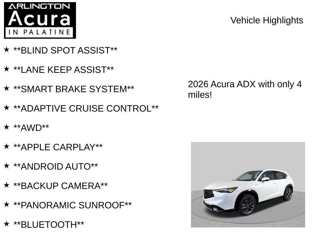 2026 Acura ADX A-Spec AWD